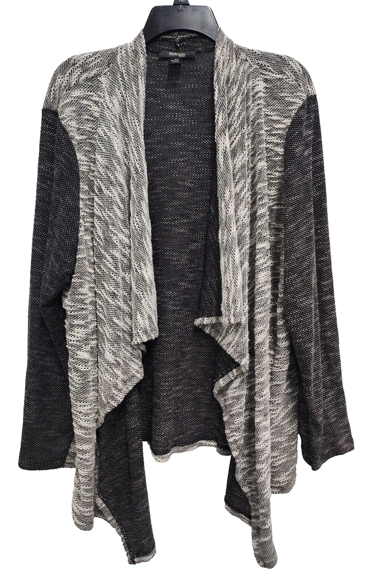 Gray top marled cardigan