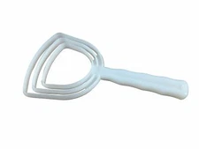 Professional Bone Dust Scraper, Square, White Poly Handle Use w/ Meat Bandsaw