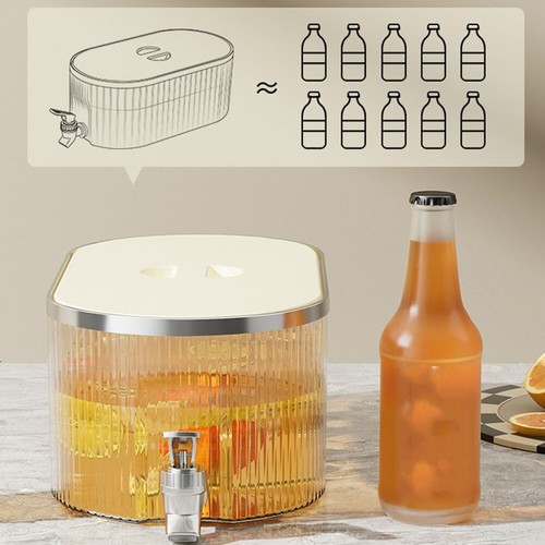 PP Cold Kettle With Faucet 5.3L Juice Water Pitcher/Home Beverage Dispenser - 第 8/38 張圖片
