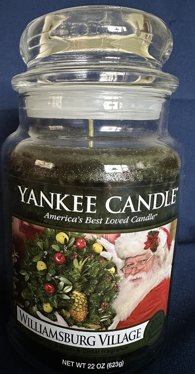 Yankee Candle 2015 “WILLIAMSBURG VILLAGE” Balsam Cedar~Large 22 oz