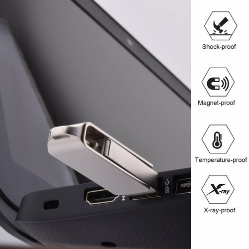 1TB 256GB USB 3.0 OTG Flash Drive Memory Stick Pen Rotate Disk For iPhone PC - Picture 9 of 12