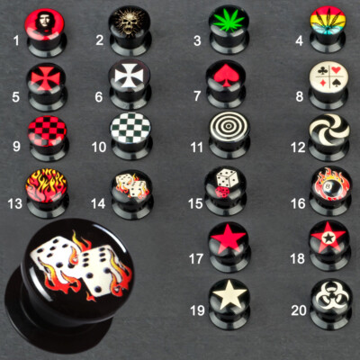 Orecchio Piercing Gioiello Falso Spina Acrilico Con Mattonelle - Foto 11