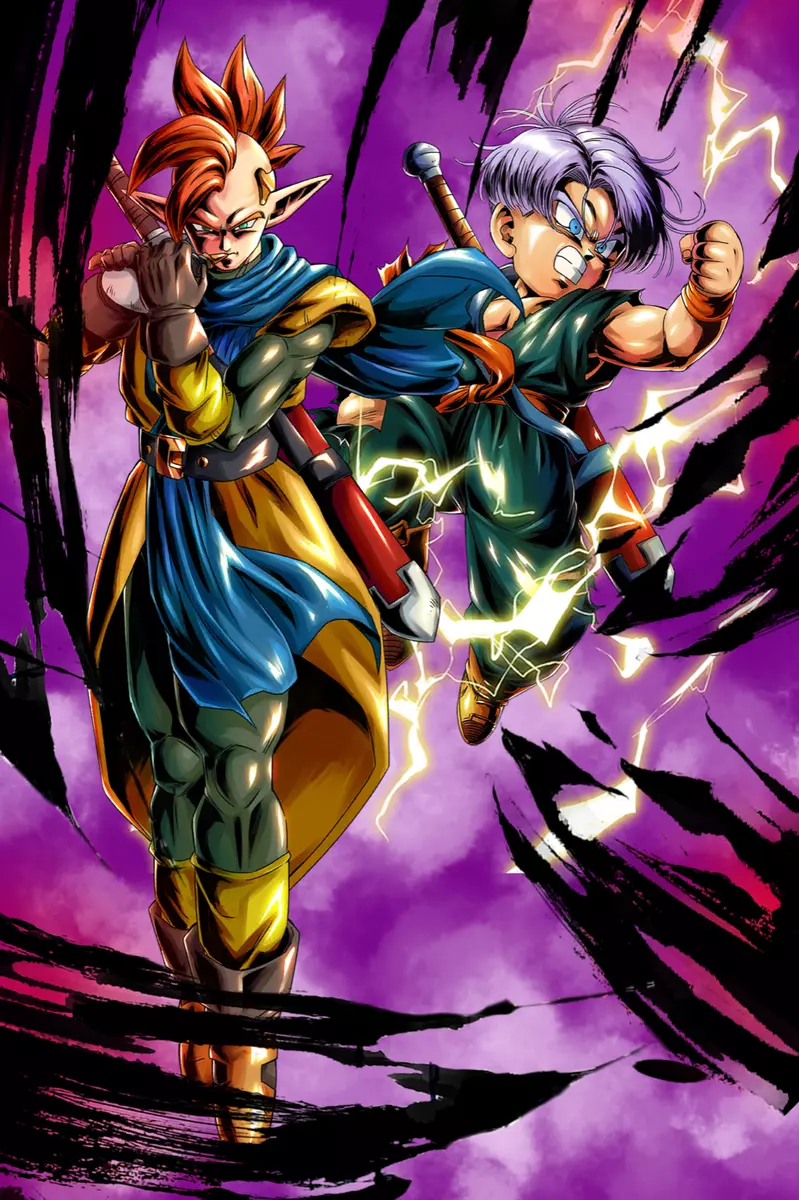 Dragon Ball Z Poster Goku Trunks and Vegeta 12in x 18in Free Shipping