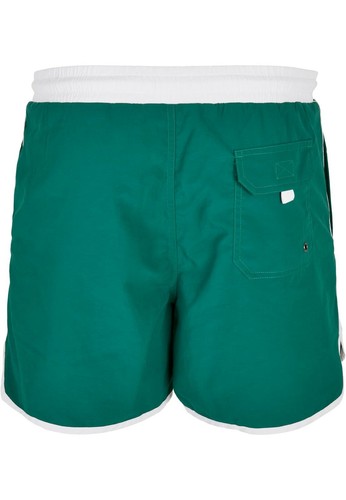 Urban Classics Men's Swim Shorts White/Green - Picture 2 of 8