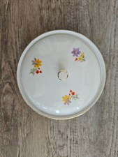 BOITE A BIJOUX - PORCELAINE  MANUFACTURE HOLLOHAZA  -  DECOR  FLEUR - HONGRIE