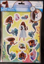 Cute Disney 10 Character Little Mermaid Ariel Magnets Set Package.