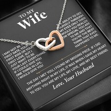 To My Wife Necklace, Christmas Gift For Wife, Christmas Gifts For Her, Wife Gift