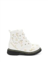 Melania Tronchetto Bambina Con Lacci e Cerniera - BIA (Bianco/Oro)