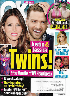 OK Magazine March 21 2016 Justin Timberlake Jessica Biel Madonna Deeta Von Teese