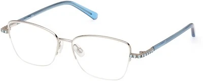 Swarovski SK 5472 016 Silver Cat Eye Metal Optical Eyeglasses Frame 53-15-140