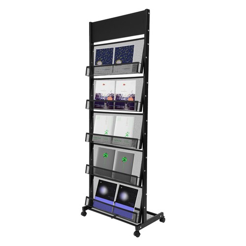 5-Tier Freestanding Literature Magazine News Rack Office Display Organizer Stand - Picture 15 of 17