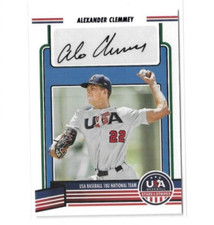 Alexander Clemmey 2023 Panini USA Stars & Stripes Blue Parallel Auto Autograph