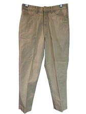 Vintage 70's Youth Boys Khaki Pants/Trousers Size 26x25 Heavy Weighted Fabric