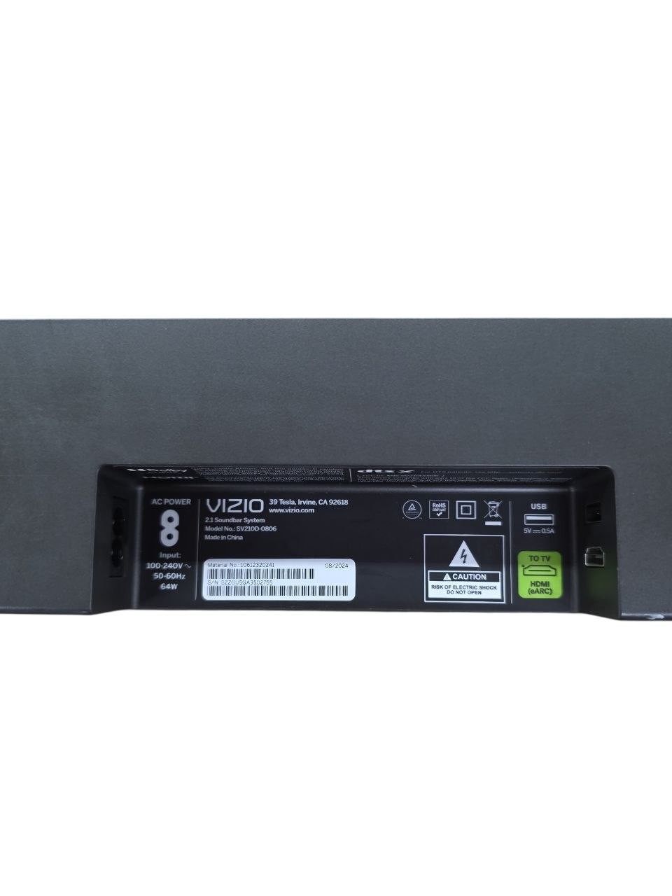 VIZIO SV210D-0806 All-in-One Soundbar with Dolby Atmos & DTS:X Bluetooth Speaker