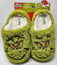 Dr. Seuss The Grinch Happy Wholidays Ladies Slippers Size Small 5/6 /New