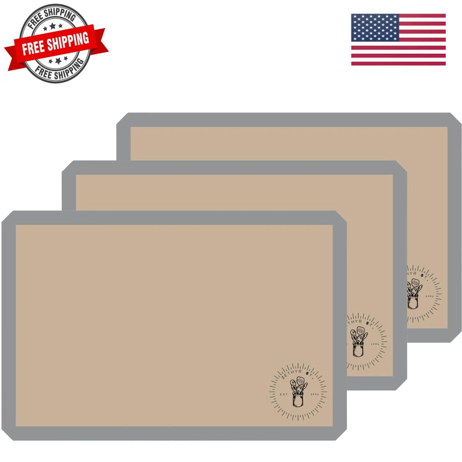 Silicone Baking Mats for 3/4 Size Cookie Sheets for Baking - 3 Pack - Non-Sti...
Opens in a new wind