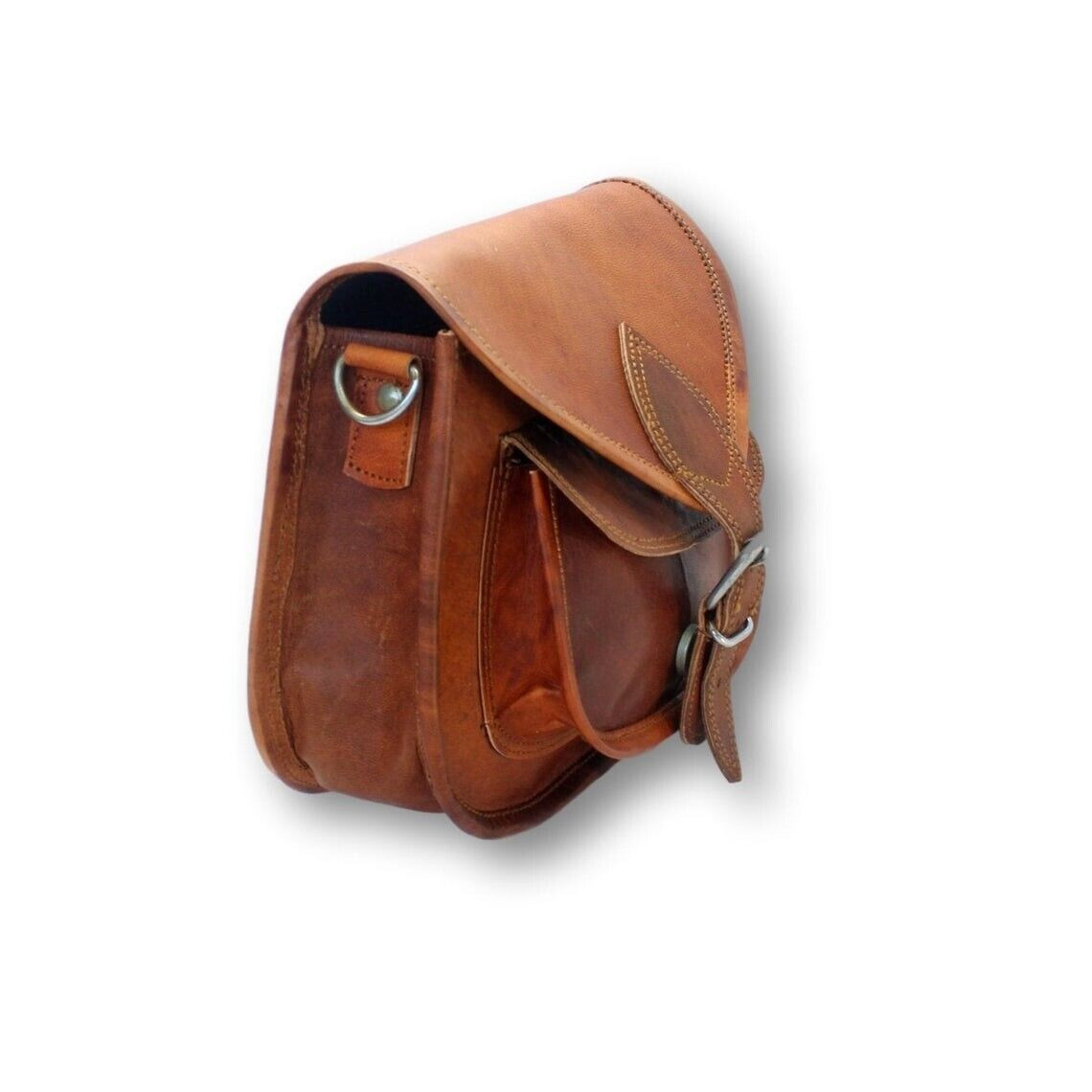 Women's Vintage Genuine Brown Leather Shoulder Bag | eBay