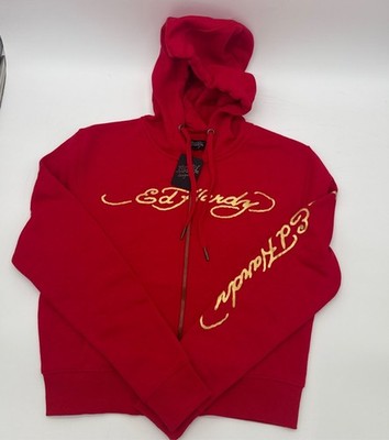 Women's ED HARDY Red Gold Dragon Full Zip Hoodie Size M NWT | eBay