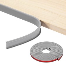 19.7ft U-Shape Edge Banding, 0.47in TPE Self Adhesive Edge Trim, Grey