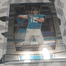 Panini Select 2021 Trevor Lawrence #43 Jacksonville Jaguars Rookie Football Card. rookie card picture