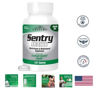 125 Count Sentry Senior Multivitamin Tablets - Balanced Nutrition for Seniors