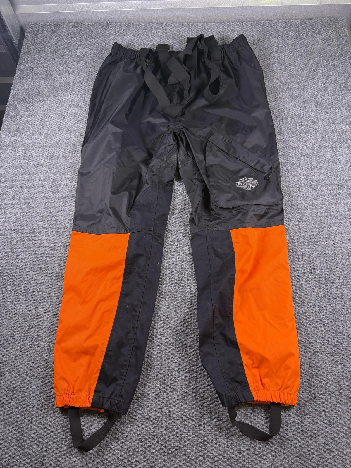 Harley-Davidson Rain Pants Mens 44x32 Black Orange Motorcycle Riding Gear
Opens in a new window or t
