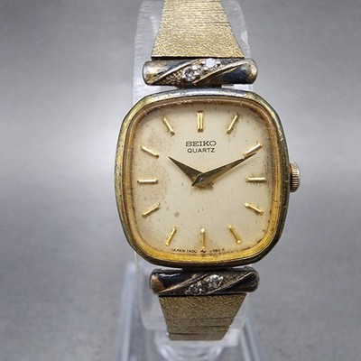 Seiko Gold Watch with Cream Strap Seiko Women main image 2