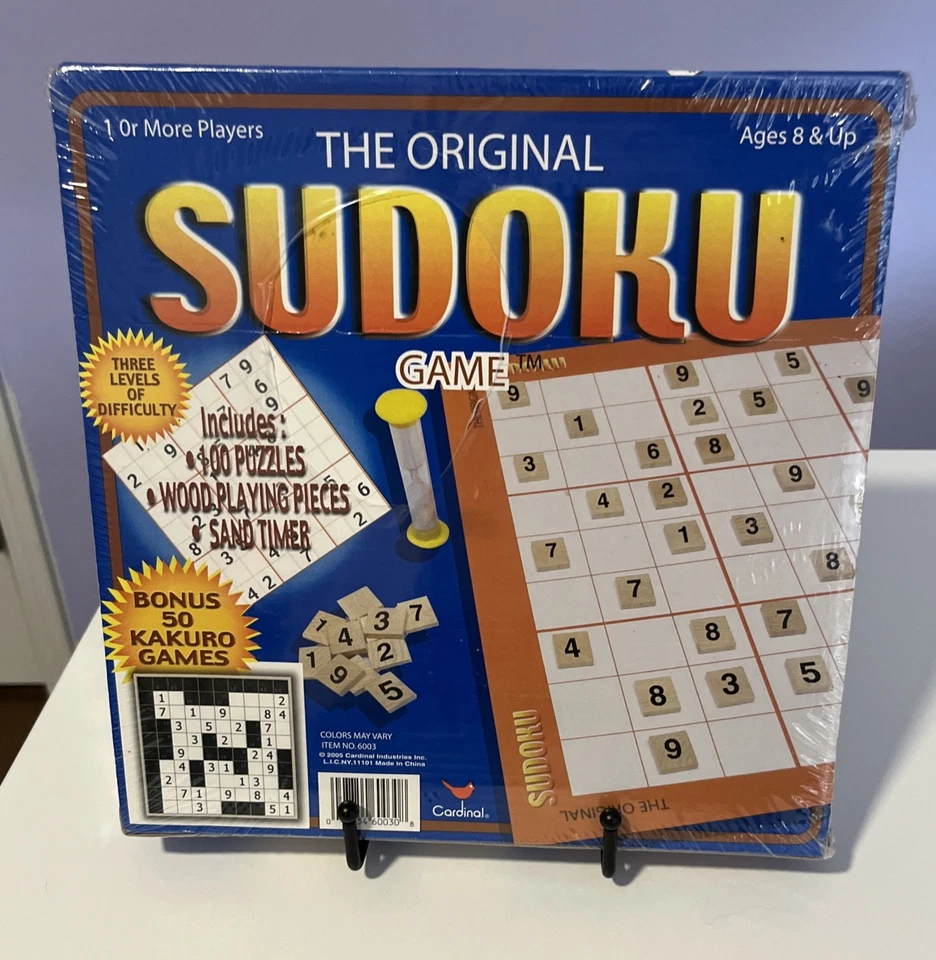Cardinal Original Sealed Sudoku Game NIB Wood Pieces Timer Bonus Kakuro Games - Image 4 of 4