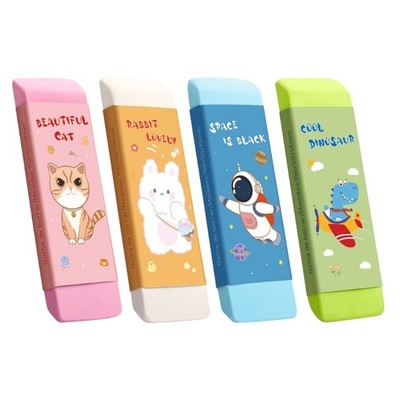 2 Pieces Big Erasers Art Painting Erasers Jumbo-Erasers Cartoon Pencil Erasers