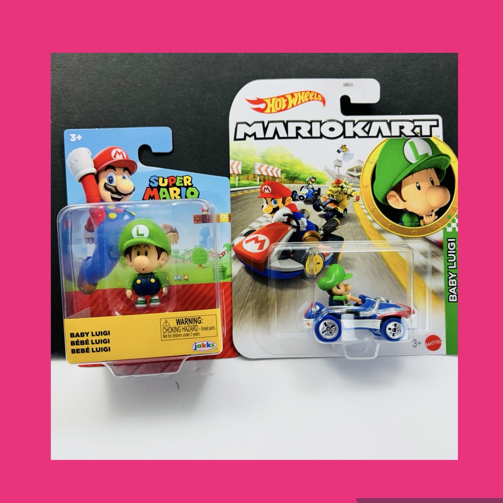 2.5" BABY MARIO & baby Luigi figure SUPER MARIO mini  JAKKS PACIFIC 