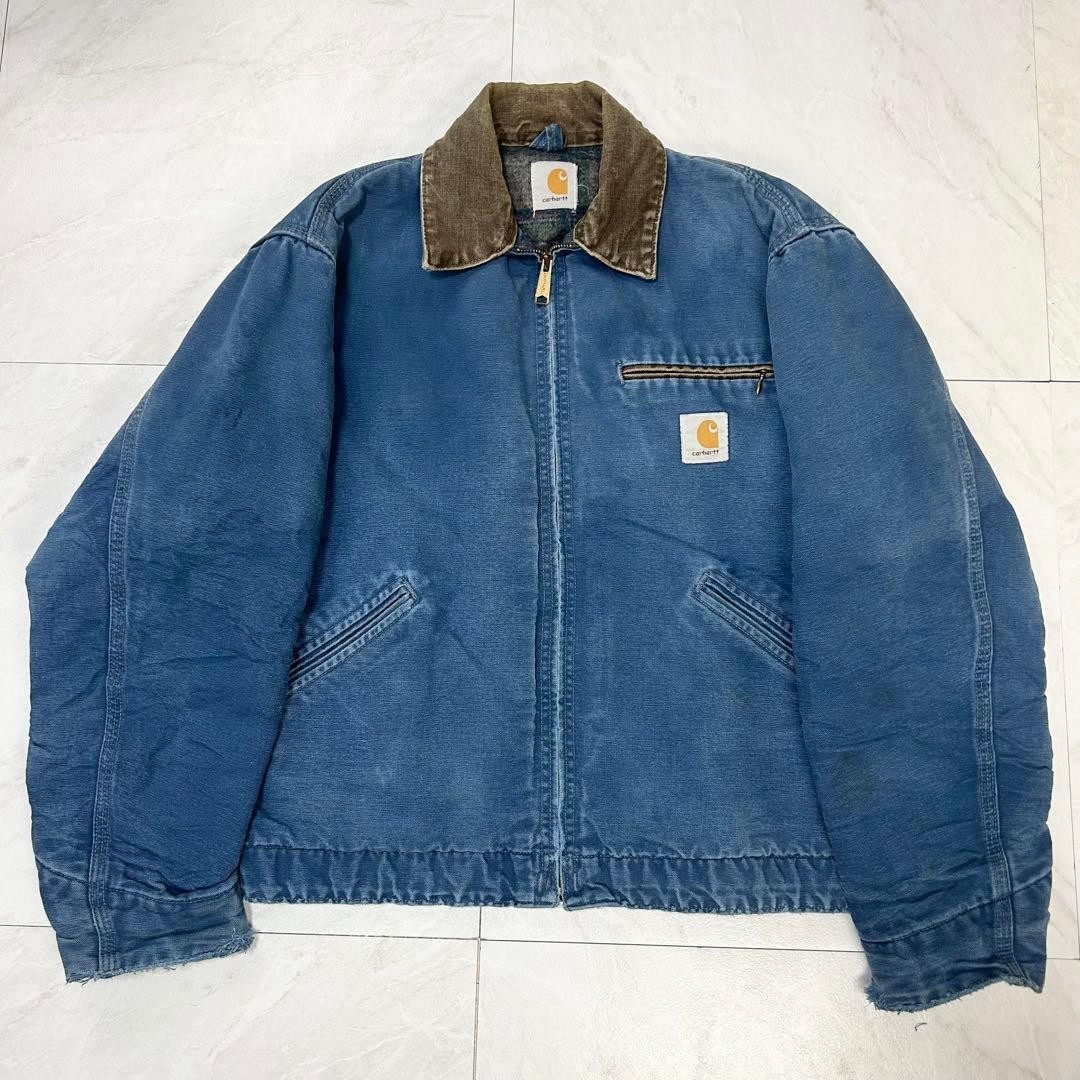 Carhartt Detroit Jacket JB1215 Carbon Blue M Rare Vintage Workwear