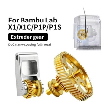 Bambu Lab X1/P1S Full Metal Hardened Steel DLC Coated Extruder Gear Kit A1 Mini