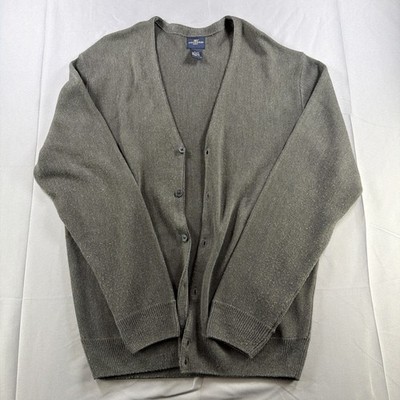 Dockers Golf Gray Cardigan Sweater Mens XL Button Up Casual