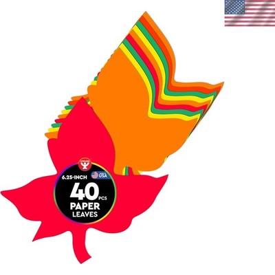 Creative Leaf Shape Paper Cut-Outs - Perfect for Fall Decorations, 6.5 Inches