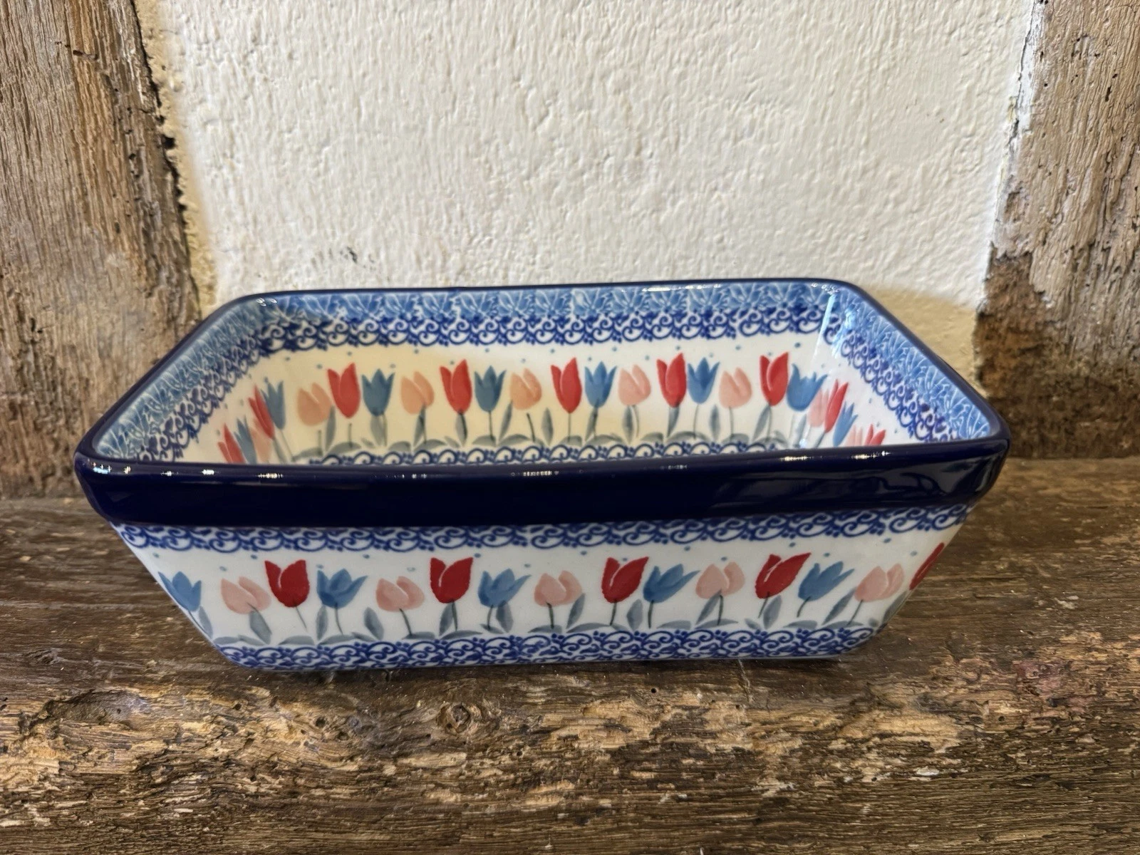 Small loaf tin Handmade Polish pottery Boleslawiec