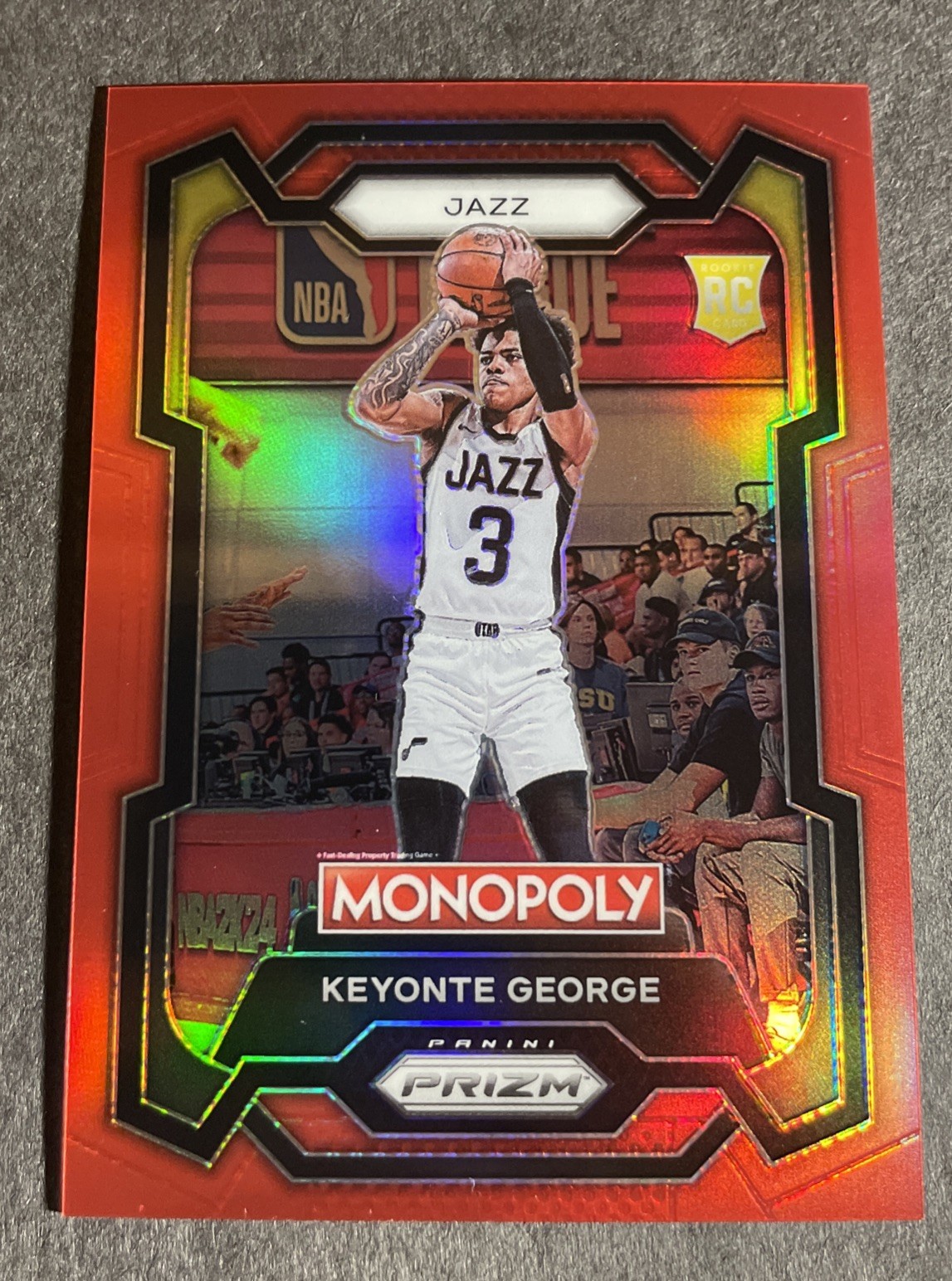 2023-24 Panini Prizm Monopoly - Keyonte George #87 Red Prizm /99 (RC)