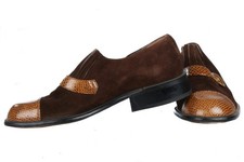 TopMan Vintage braune Wildlederschuhe mit Lederriemen und Zehendetail Gr&ouml;&szlig;e 6 1/2