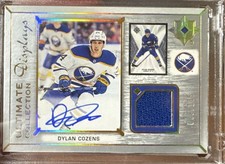 2021-22 Ultimate Collection Dylan Cozens DISPLAYS JERSEY AUTO SSP #UDA-DC  /135*