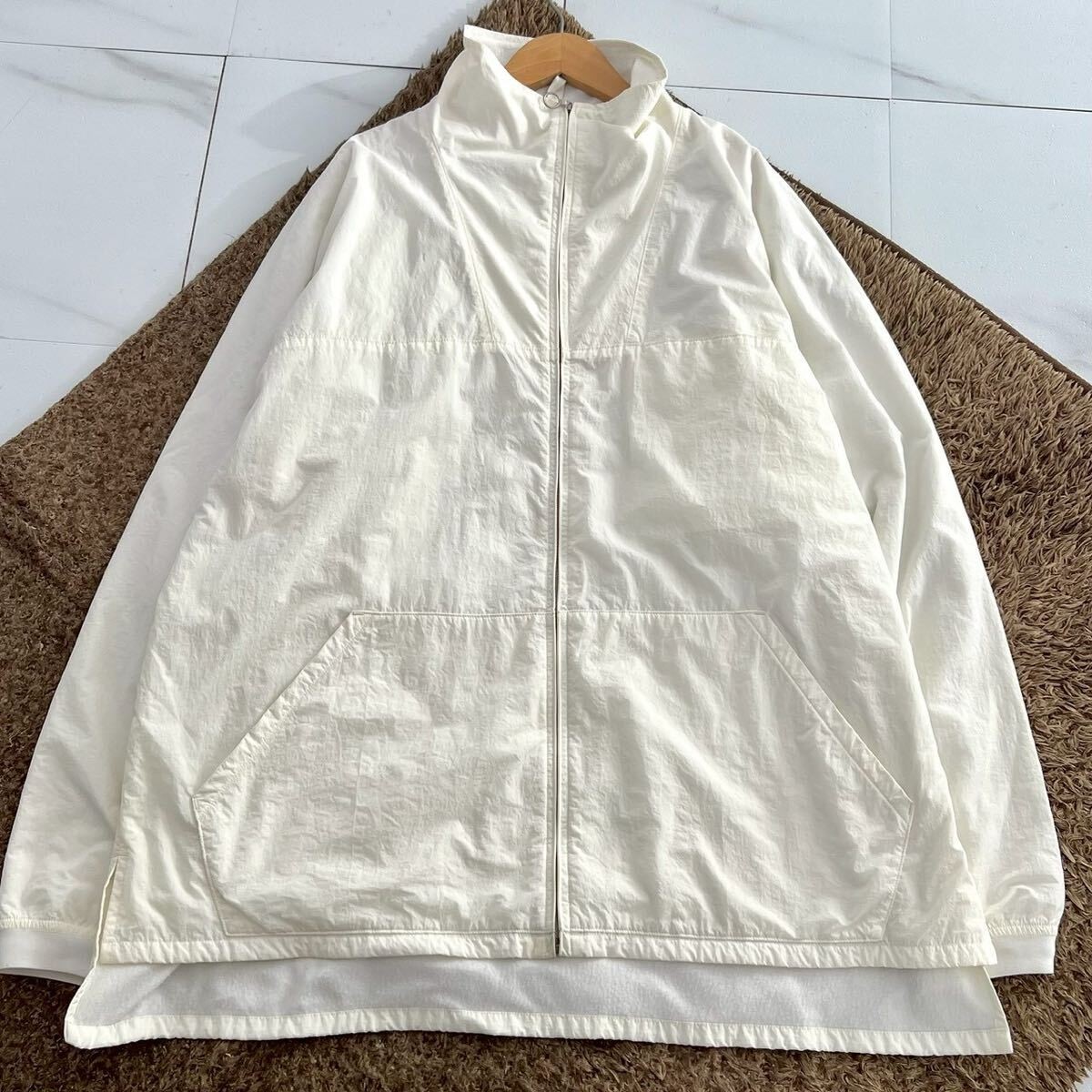COMOLI Steven Alan Nylon Jacket Blouson Jumper White L Used