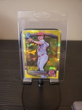  JJ Wetherholt 2025 Bowman Draft Sapphire Yellow Refractor /75