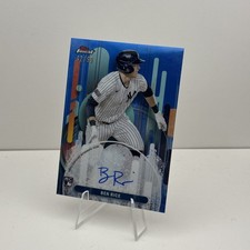 2025 Topps Finest Blue Refractor Ben Rice 42/99 Autograph Rookie #FA-BR