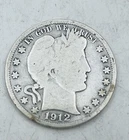 1912 Barber Half Dollar Coin Circulated/Ungraded San Francisco Mint