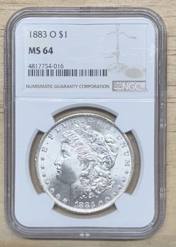 1883-O ** Morgan Silver Dollar ** NGC MS64 ** Blast White **