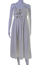 Madewell Womens Double-Tie Midi Dress White Size 0 15640721