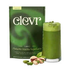 Clevr Blends Pistachio Matcha SuperLatte Organic Ceremonial Grade Instant Sup...