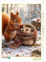 Calvendo Puzzle Little Winter Friends | 1000 Pieces, Finished Size 25.2 × 18.9 I
