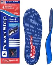 PowerStep Pinnacle Plus Ball of Foot Pain Relief Orthotics- Box shows some wear.