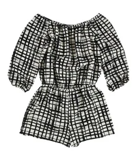 bar III Womens Off the Shoulder Romper Jumpsuit