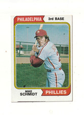 1974 Topps Baseball Mike Schmidt #283 Miscut HOF 2nd Year