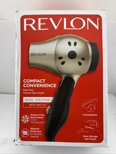Revlon Perfect Heat Fast Dry Compact Hair Dryer 1875W Easy Storage & Travel